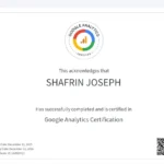 Digital Marketing Expert certified in Google Analytics