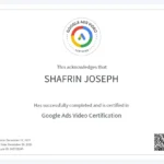 Digital Marketing Expert in Wayanad certified in Google Ads Video Certificartion Course
